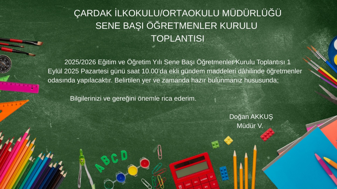 Sene Başı Öğretmenler Kurulu Toplantısı